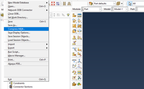 Reducing the size of Abaqus CAE files